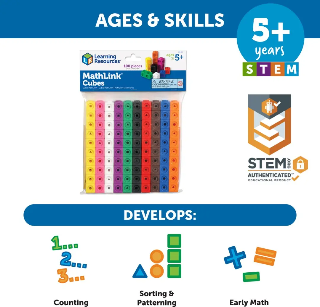 Learning Resources Mathlink Cubes Set 100 Stuks