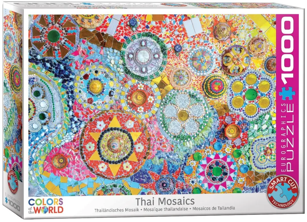 Eurographics Thailand Mozaïek Legpuzzel 1000 Stuks - 68x48cm - Meerkleurig