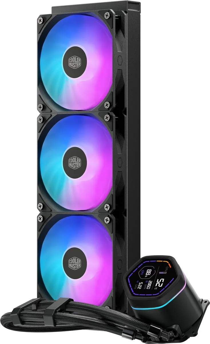 Cooler Master MasterLiquid Core Nex Digital 360 Koeler - 3x 120mm ARGB - Zwart