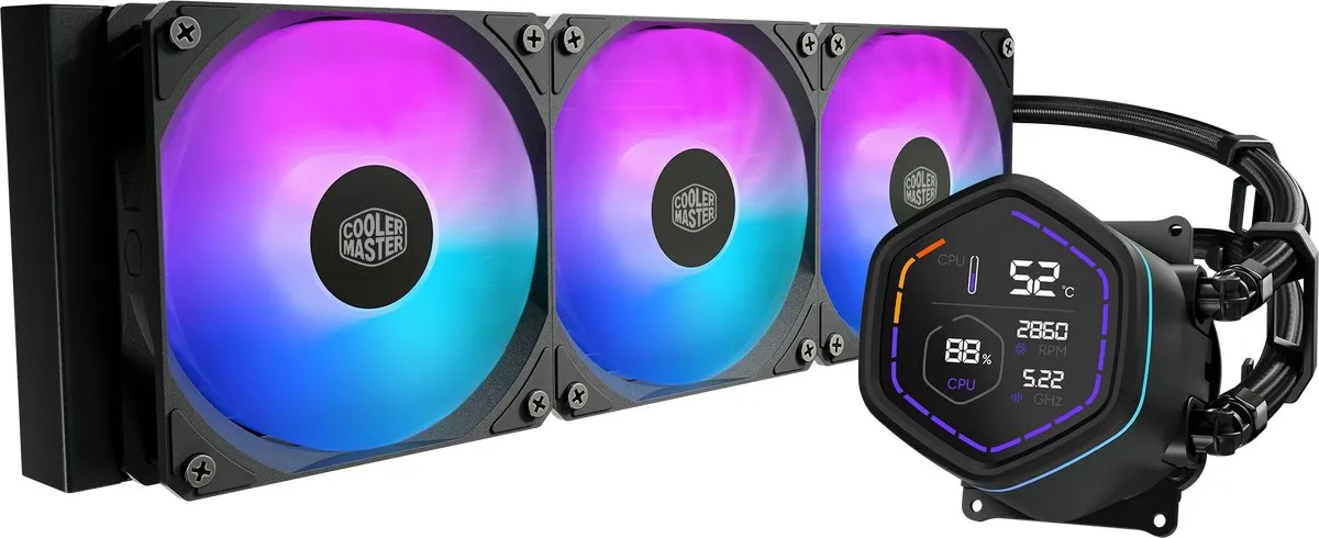 Cooler Master MasterLiquid Core Nex Digital 360 Koeler - 3x 120mm ARGB - Zwart