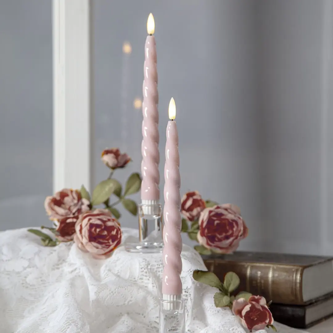 Star Trading LED Waxkaars Flame Shine Set - 2 Stuks Roze