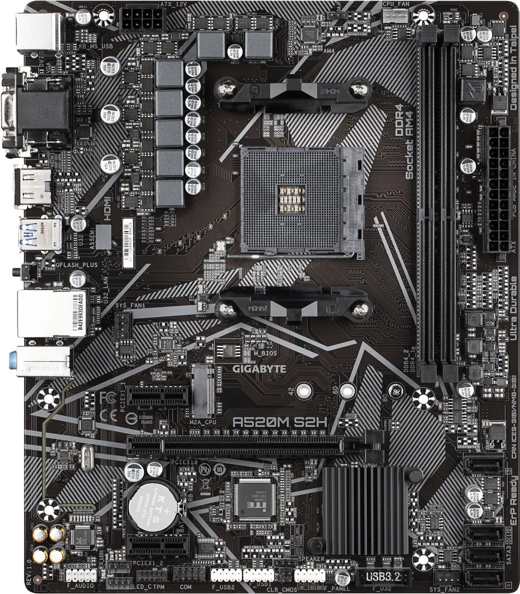 Gigabyte A520M S2H AM4 Moederbord - mATX