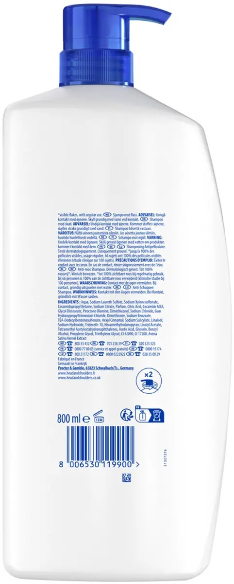 Head & Shoulders Classic Anti-roos Shampoo 800ml