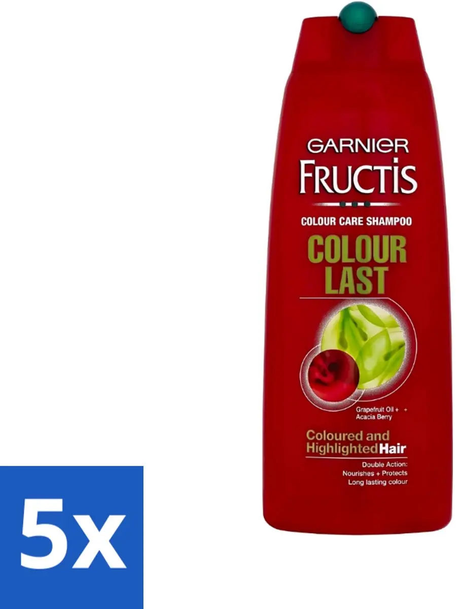 Garnier Fructis Colour Last Shampoo 250ml - 5 Stuks