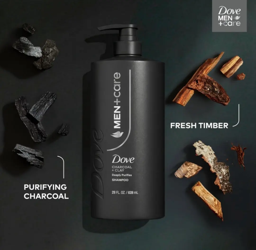 Dove Men+Care Charcoal + Clay Shampoo 828ml