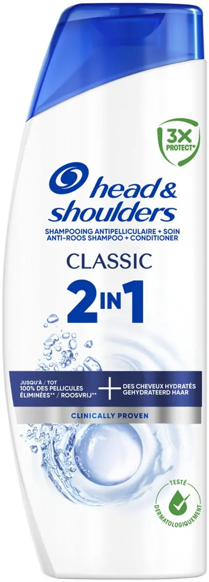 Head & Shoulders Classic 2-in-1 Shampoo & Conditioner 1500ml - 6x250ml