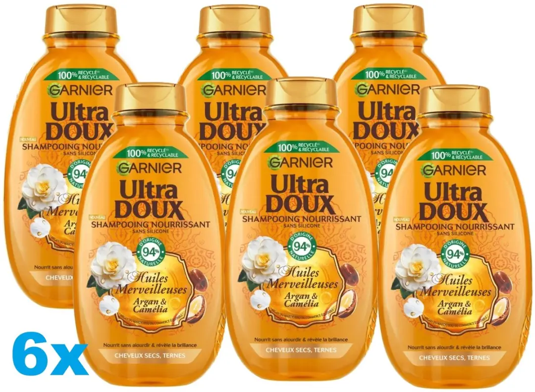 Garnier Ultra Doux Shampoo Argan & Camelia 6x250ml