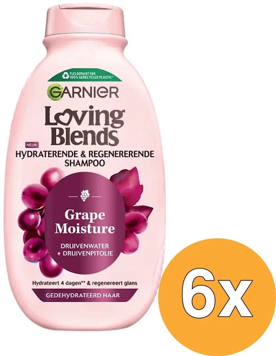 Garnier Loving Blends Druiven Hydraterende Shampoo 300ml - 6 Stuks