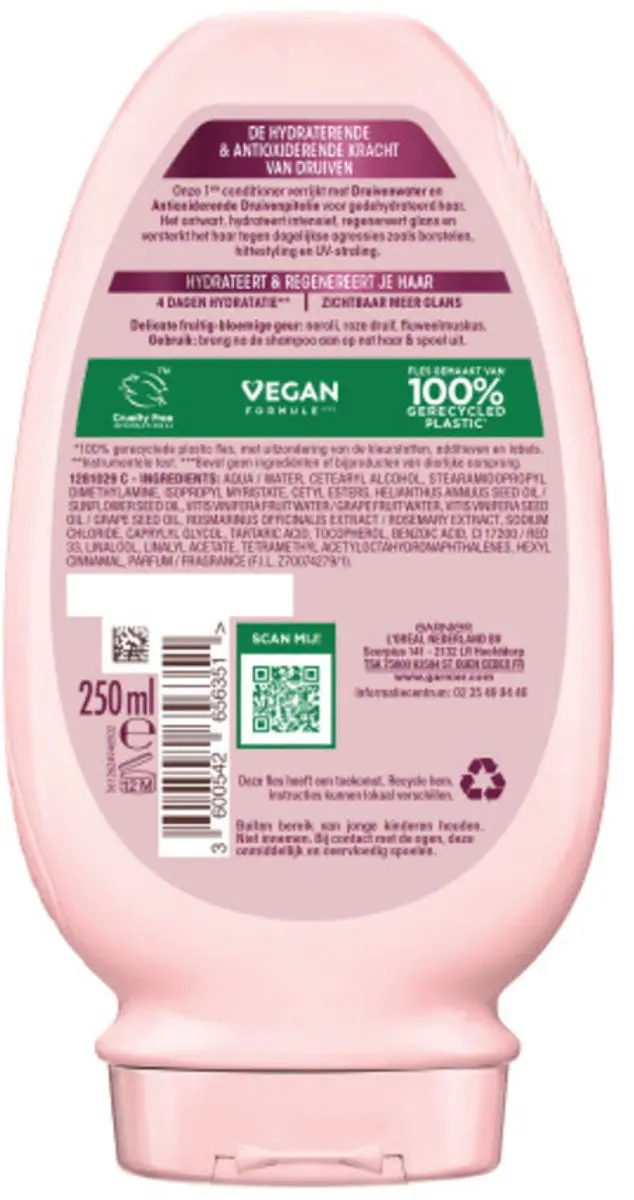 Garnier Loving Blends Druiven Conditioner 250ml - 3 Stuks