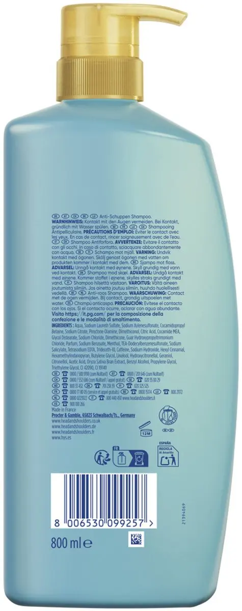 Head & Shoulders DermaXPro Revitaliser Anti-Roos Shampoo 800ml
