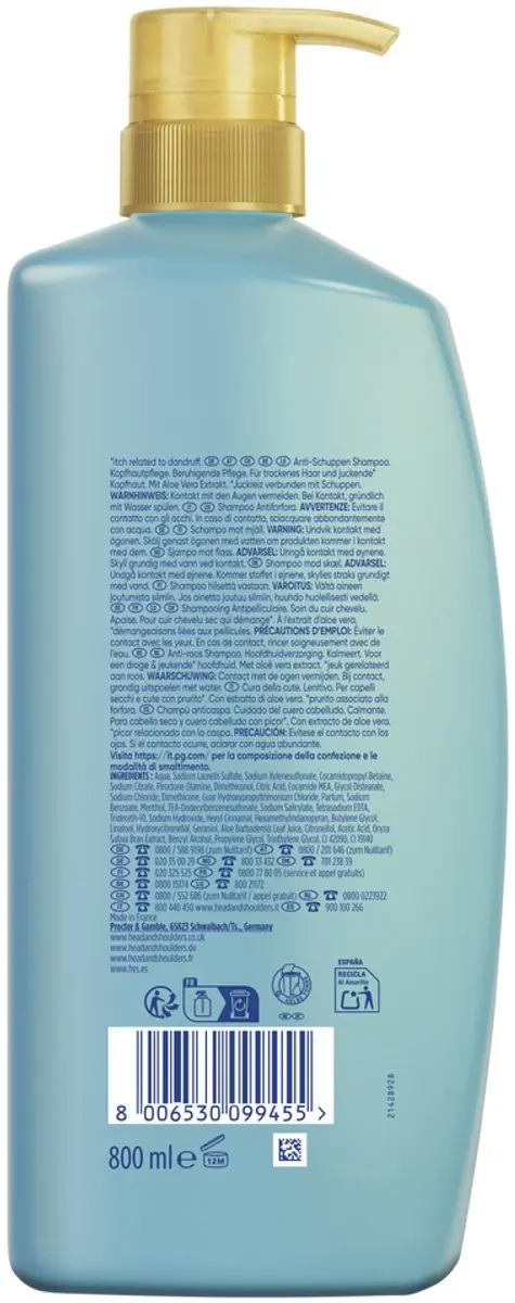 Head & Shoulders DermaXPro Soothing Comfort Anti-Roos Shampoo 800ml - Aloë Vera
