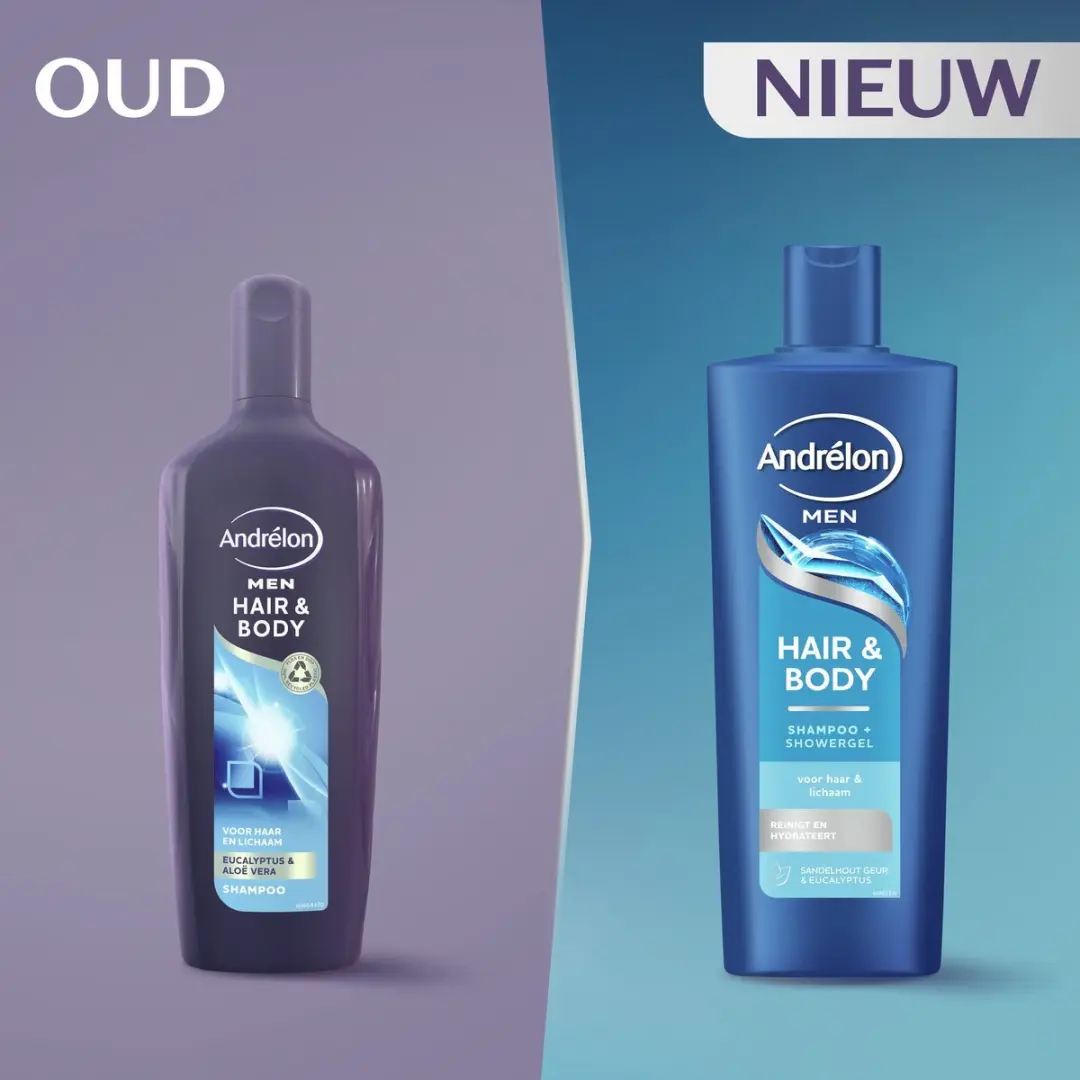 Andrélon Shampoo Hair & Body for Men 400ml