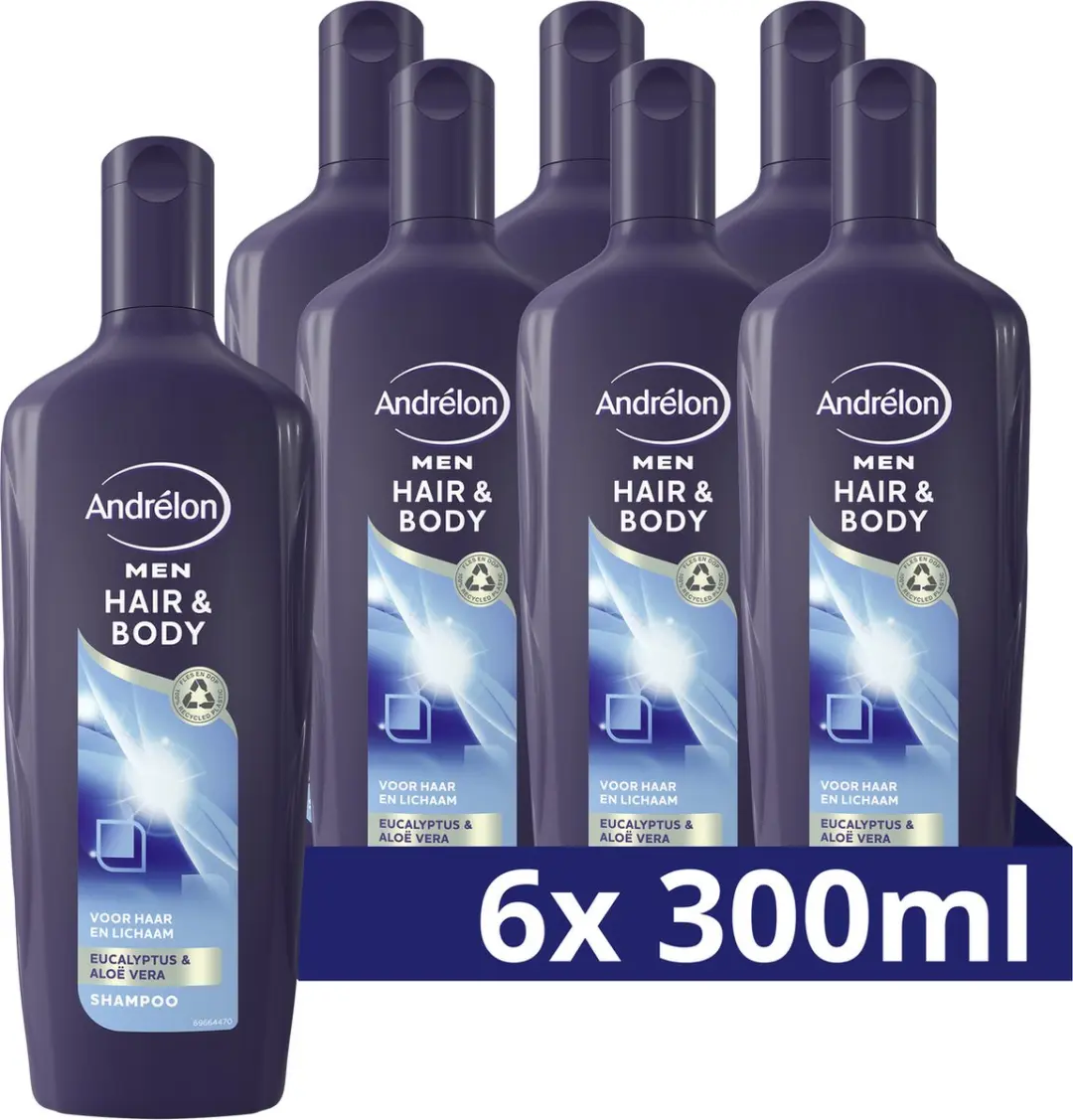 Andrélon Men Hair & Body Shampoo 6x300ml