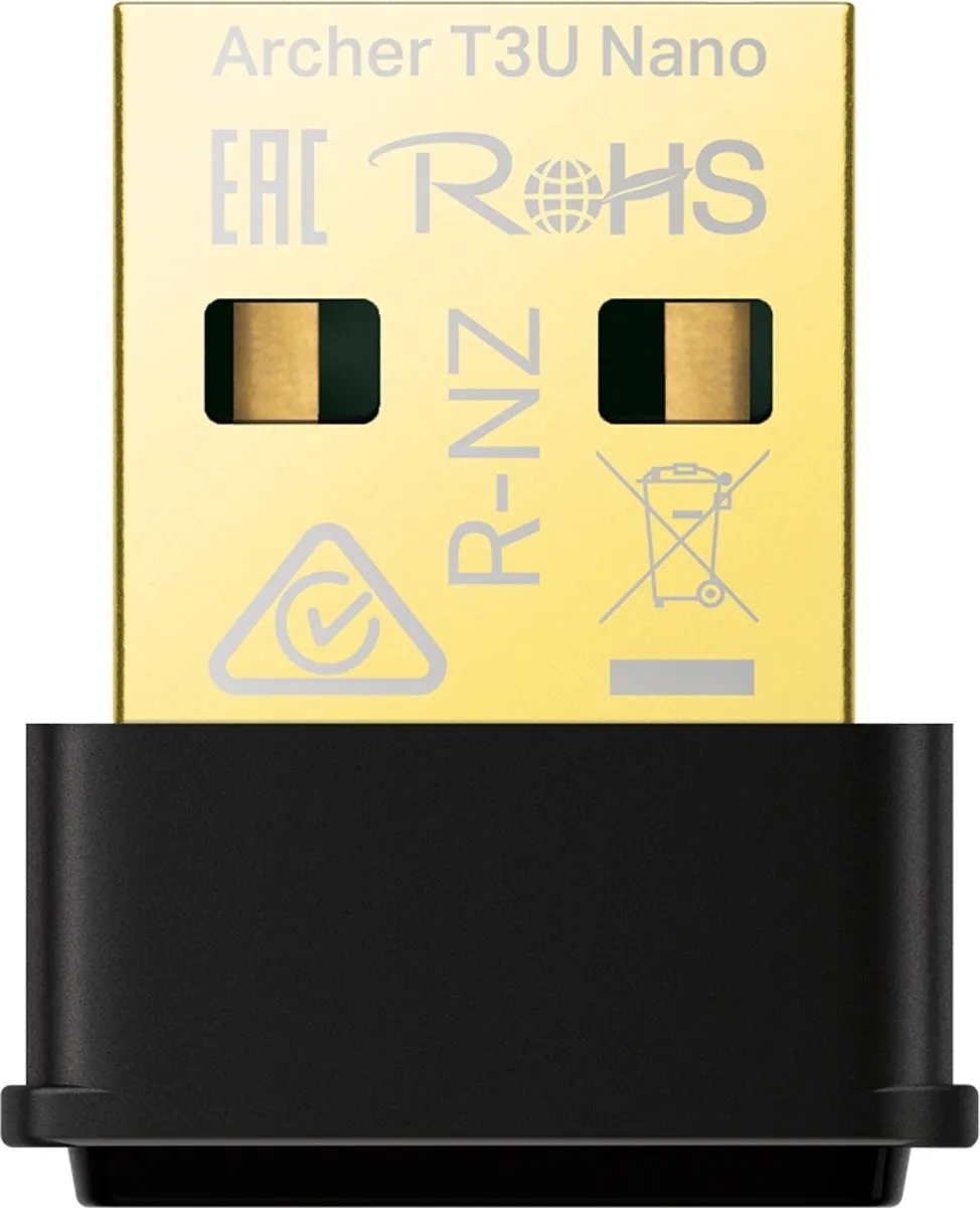 TP-Link Archer T3U Nano USB WiFi-adapter - Zwart
