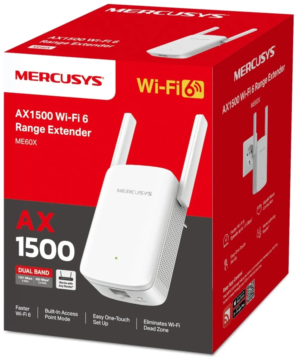 TP-Link Mercusys ME60X Netwerkextender Wit