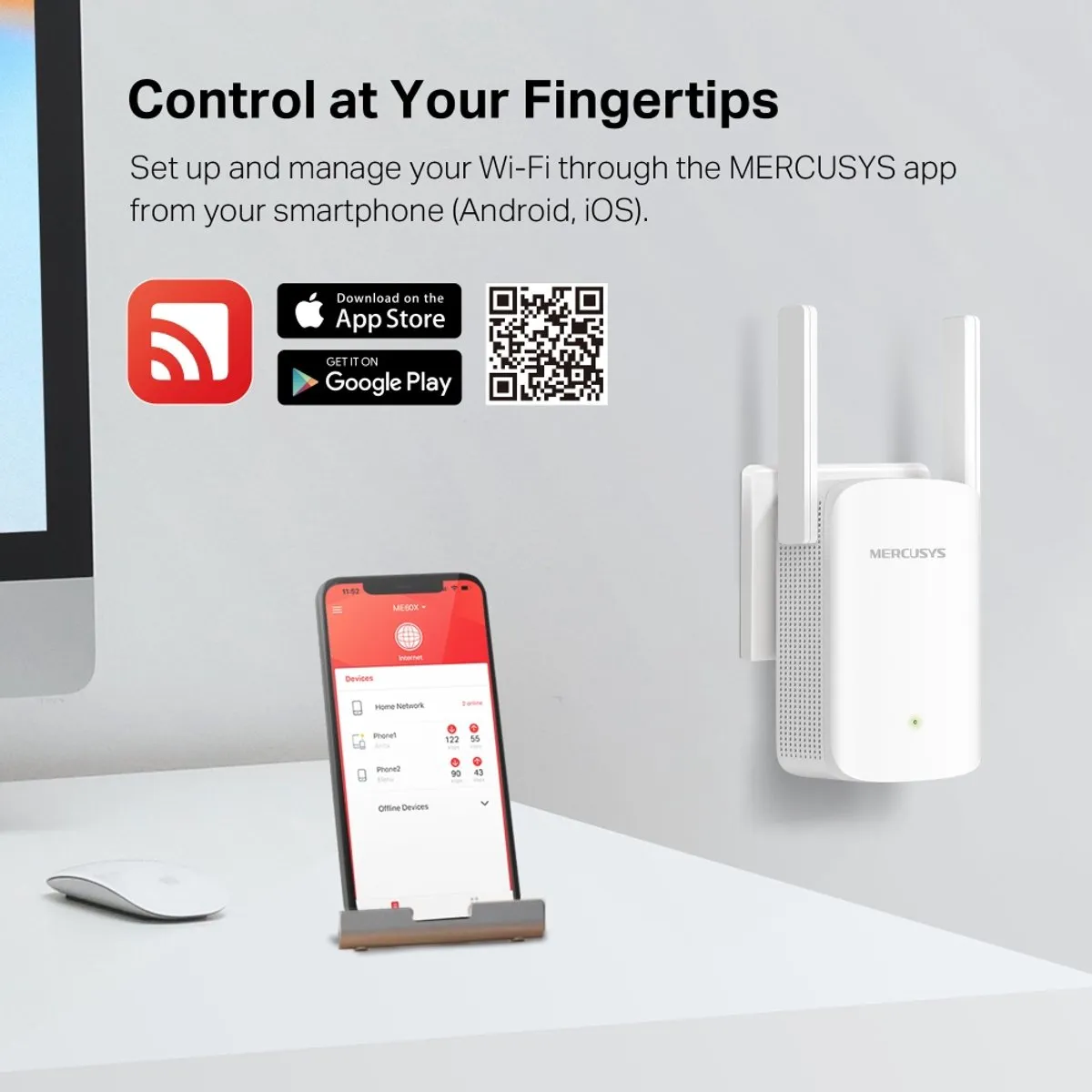 TP-Link Mercusys ME60X Netwerkextender Wit