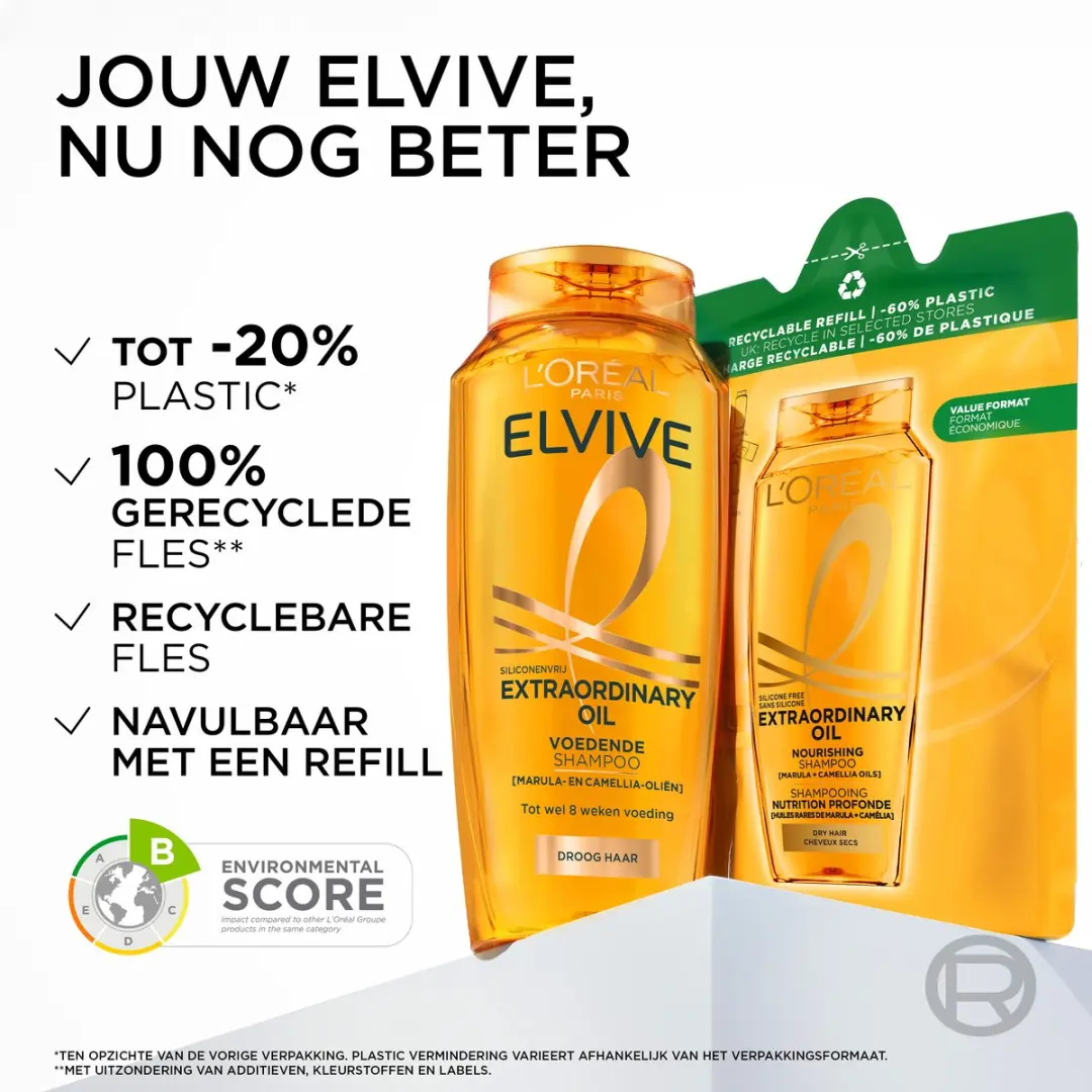 L'Oréal Paris Elvive Extraordinary Oil Shampoo Navulverpakking 5x250ml