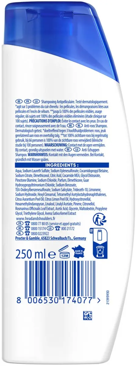 Head & Shoulders Dik & Sterk Anti-Roos Shampoo - 6x250ml