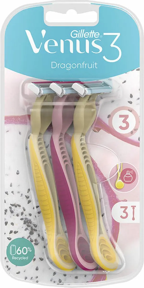Gillette Dragonfruit Wegwerpscheermessen - 3 Stuks