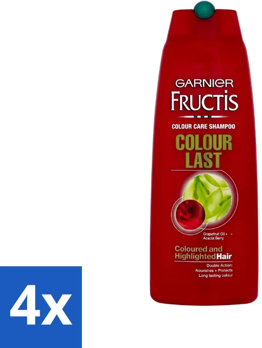 Garnier Fructis Colour Last Shampoo 250ml - 4 Stuks