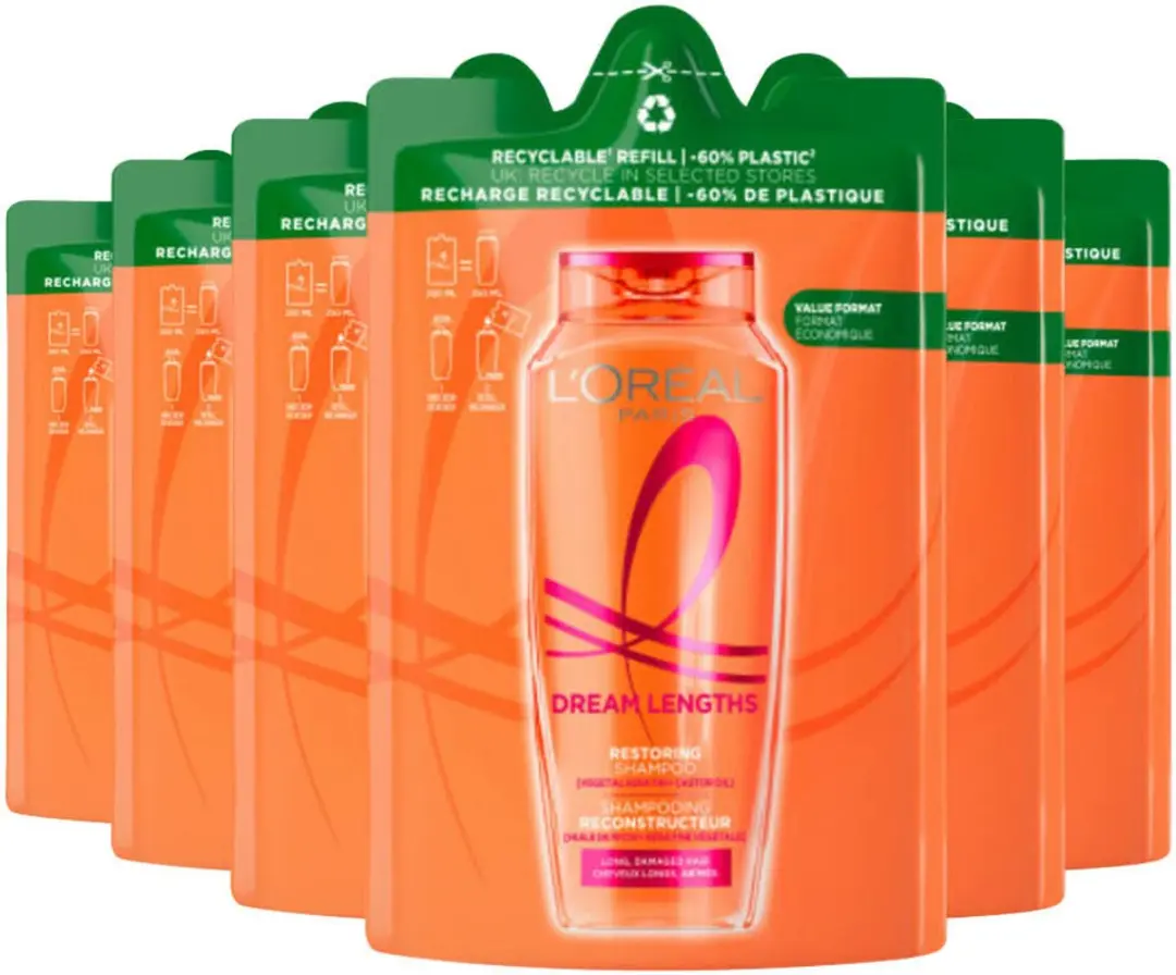 L'Oréal Paris Elvive Dream Lengths Shampoo Hervulverpakking 6x250ml - afbeelding 6 van 6