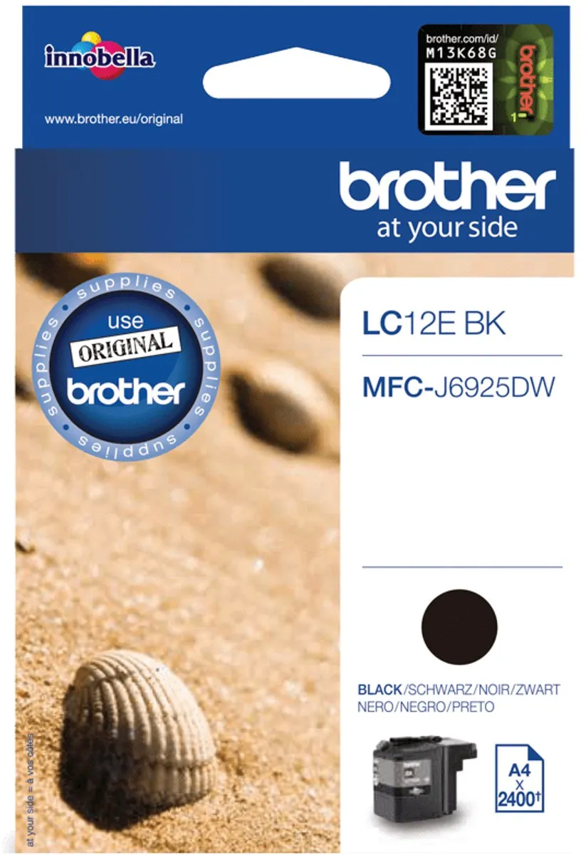 Brother LC-12EBK Inktcartridge - Zwart