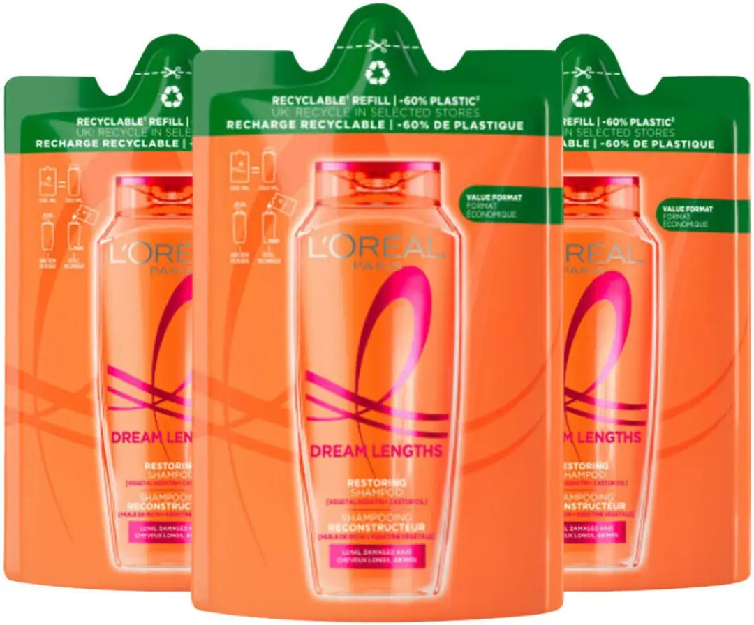 L'Oréal Elvive Dream Lengths Shampoo Refill 3x250ml