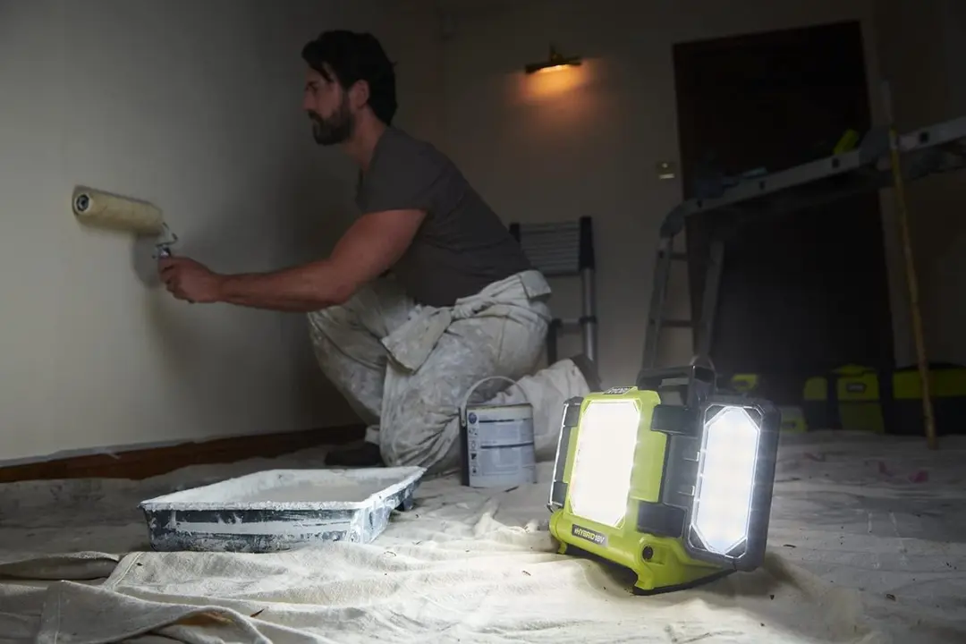 Ryobi RLP18-0 LED Werkplaatslamp - 3000 Lumen - Zwart/Groen