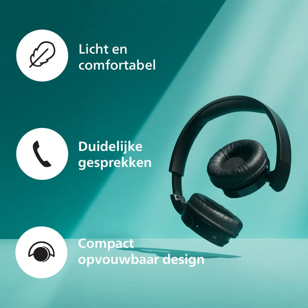 Philips TAH4209 On-Ear Bluetooth Headphones - Zwart