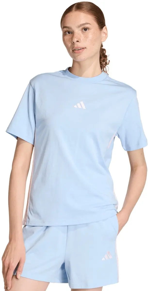 adidas Essentials 3 Stripes T-shirt Dames - M - Blauw