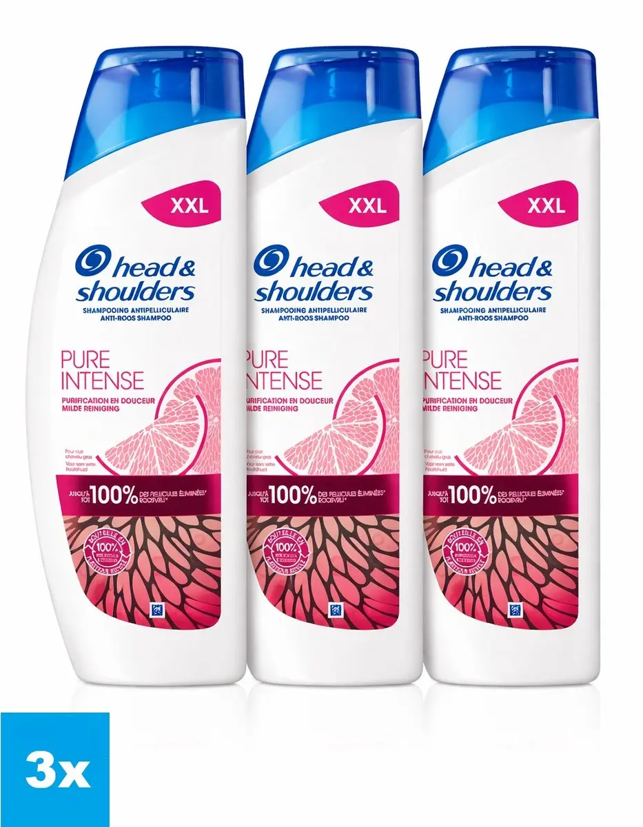 Head & Shoulders Pure Intense Anti-Roos Shampoo 3x625ml