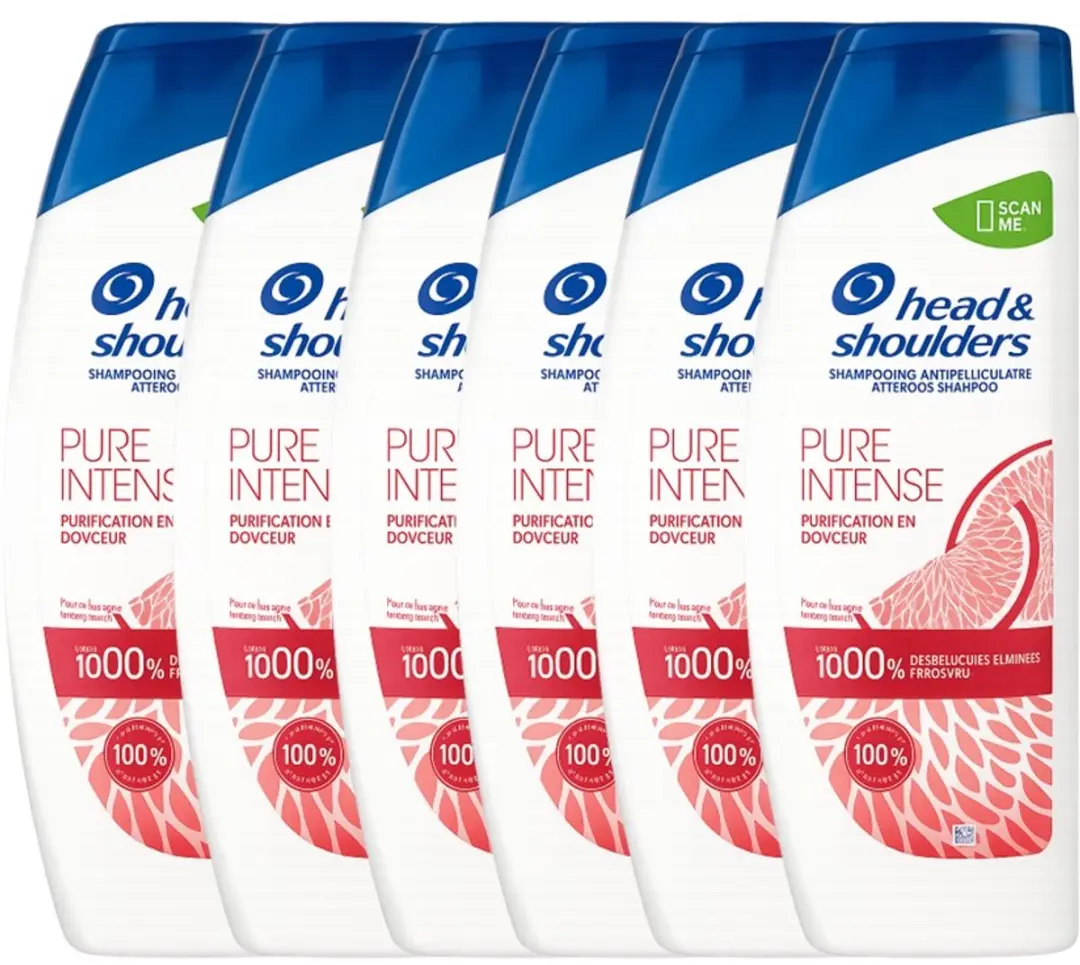 Head & Shoulders Pure Intense Anti-Roos Shampoo 6x500ml