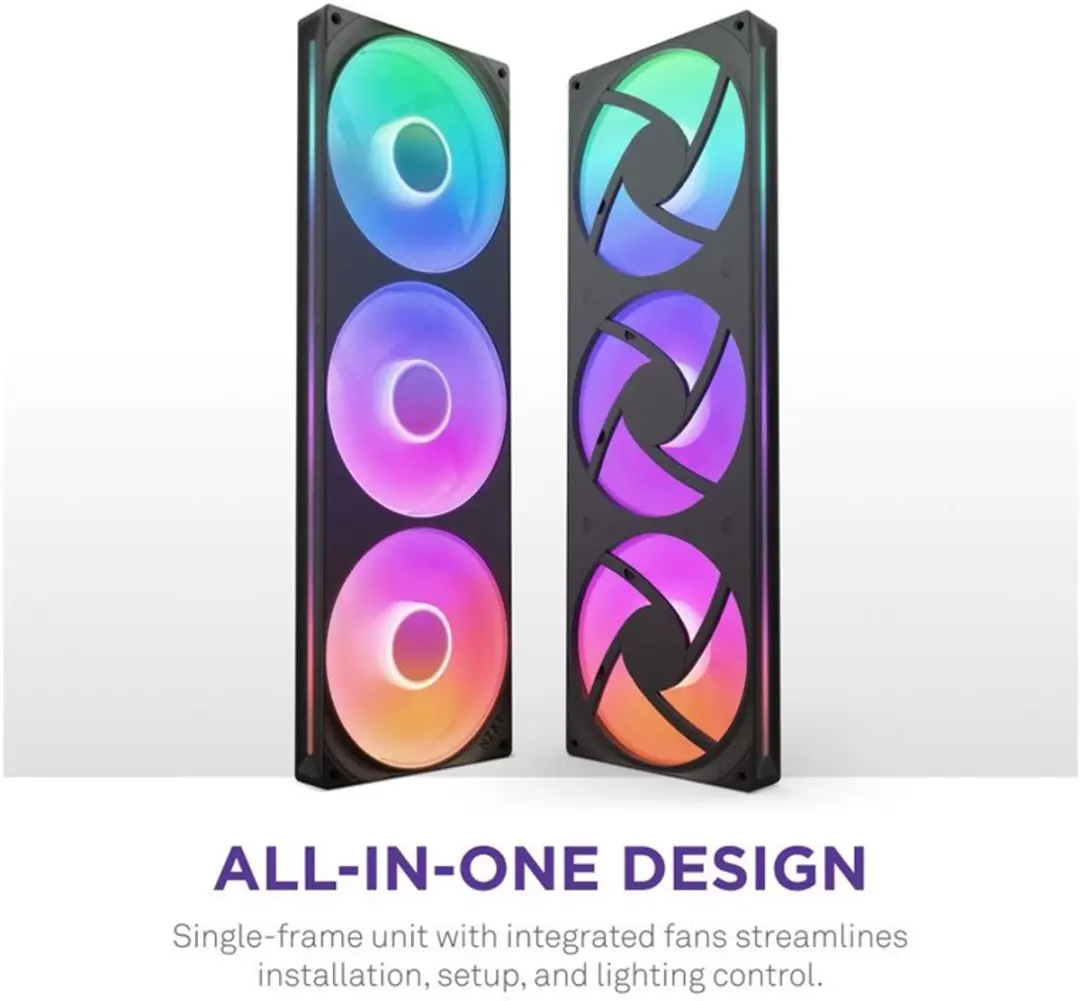 NZXT F420RGB Core Ventilator - 3 Stuks - Zwart