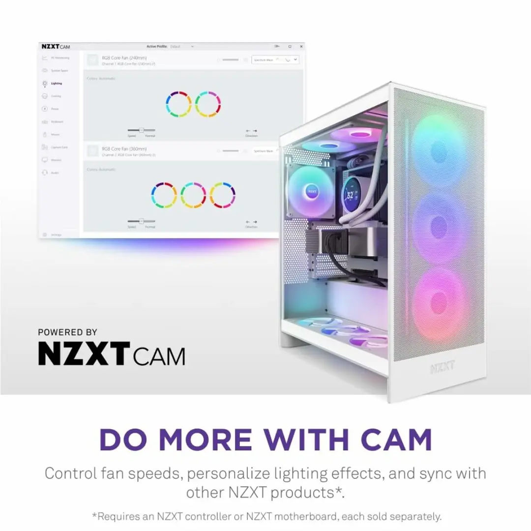 NZXT F420RGB Core Fan - 3 Stuks - Wit
