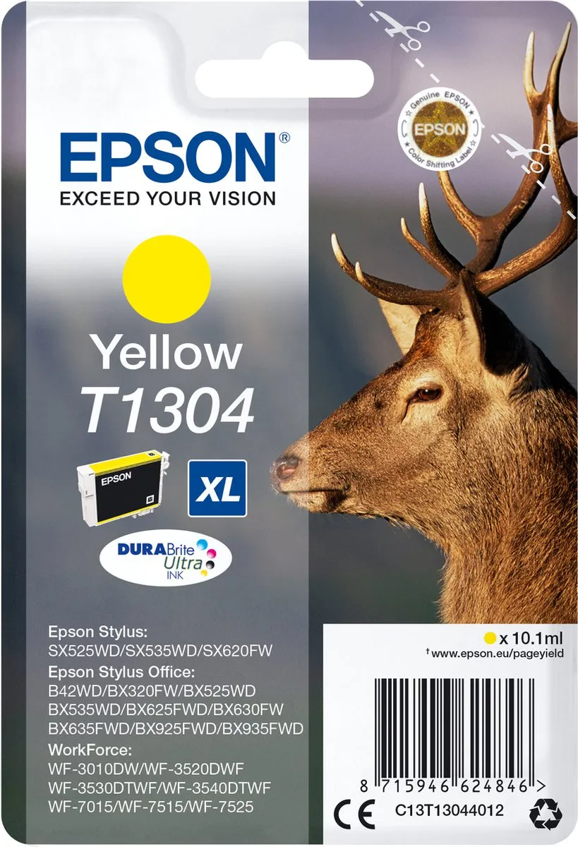 Epson T13044010 Inktcartridge Geel - 10.1ml