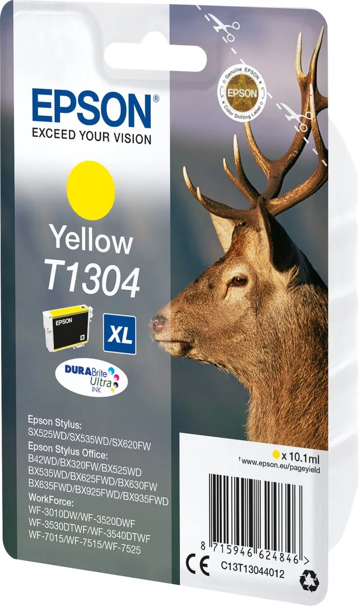 Epson T13044010 Inktcartridge Geel - 10.1ml