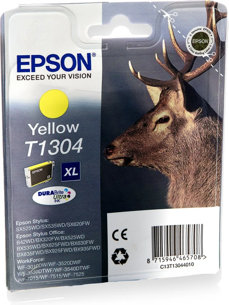 Epson T13044010 Inktcartridge Geel - 10.1ml