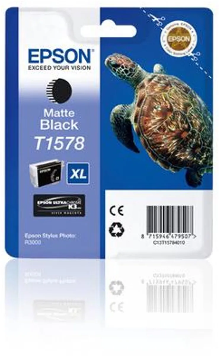 Epson T1578 XL Inktcartridge Zwart