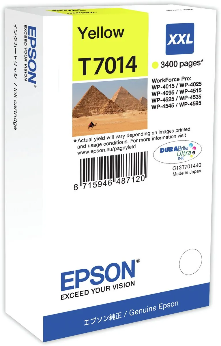 Epson T7014XXL Inktcartridge Geel