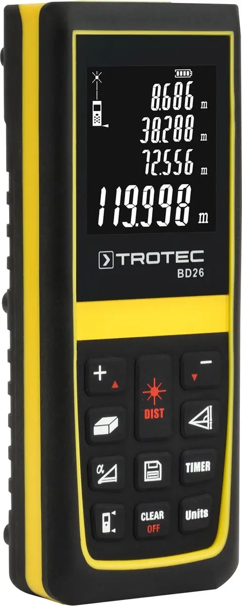 Trotec BD26 Laserafstandsmeter - Rood