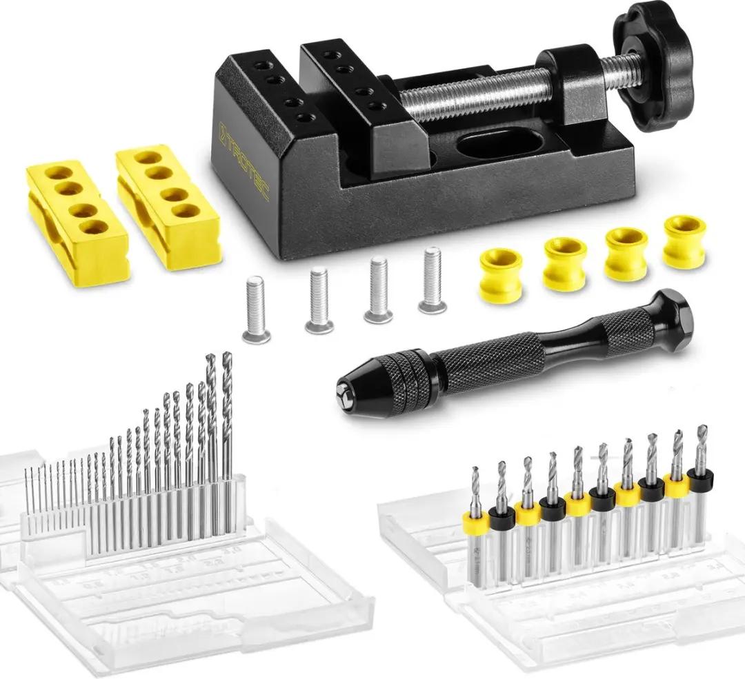 Trotec Handboor-set 37-delig - Zwart