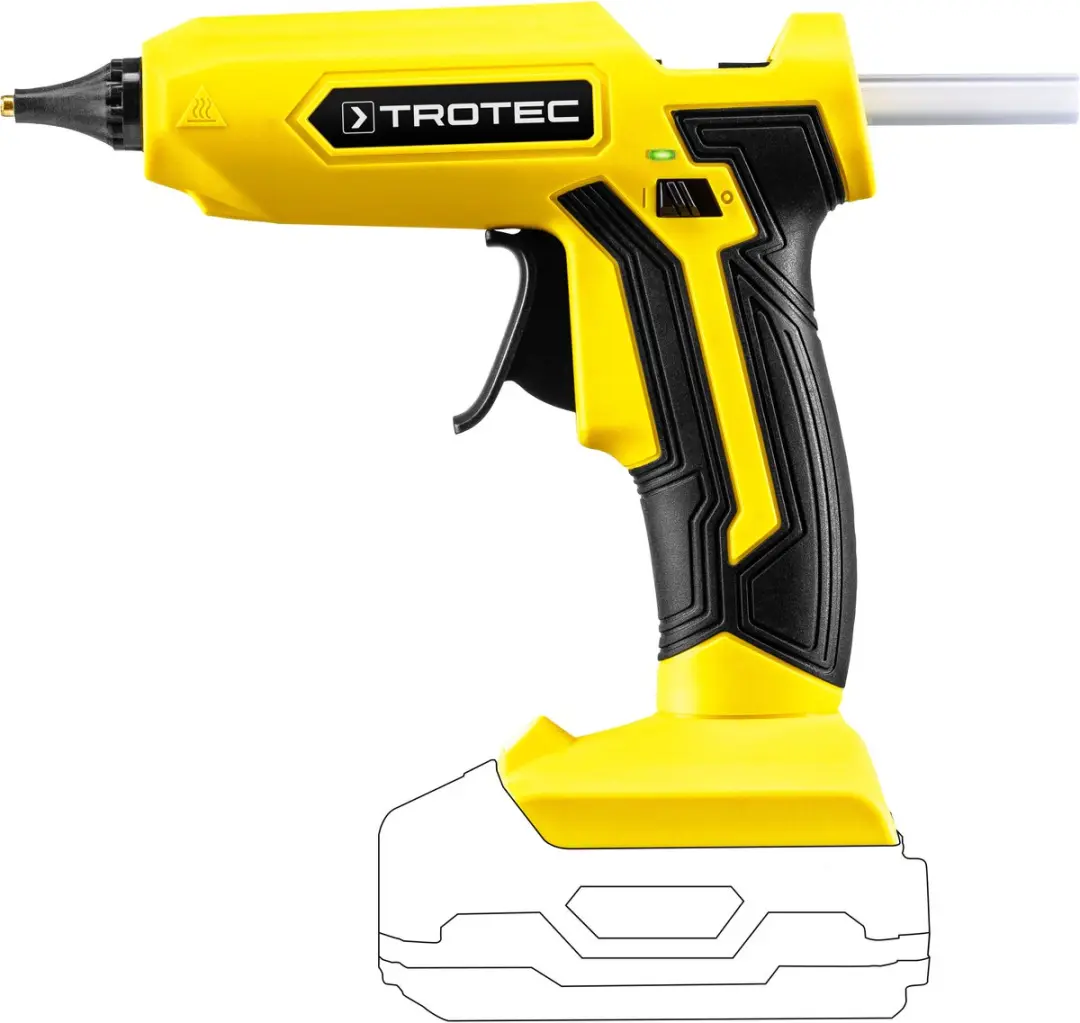 Trotec PGGS 10-20V Draadloos Lijmpistool - Geel