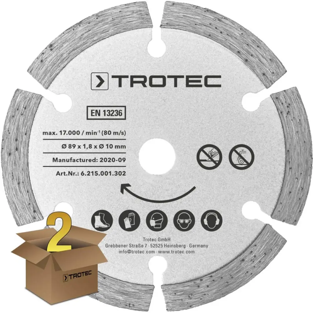 Trotec Diamant Cirkelzaagbladen 2-delig Ø89mm - Kunststof