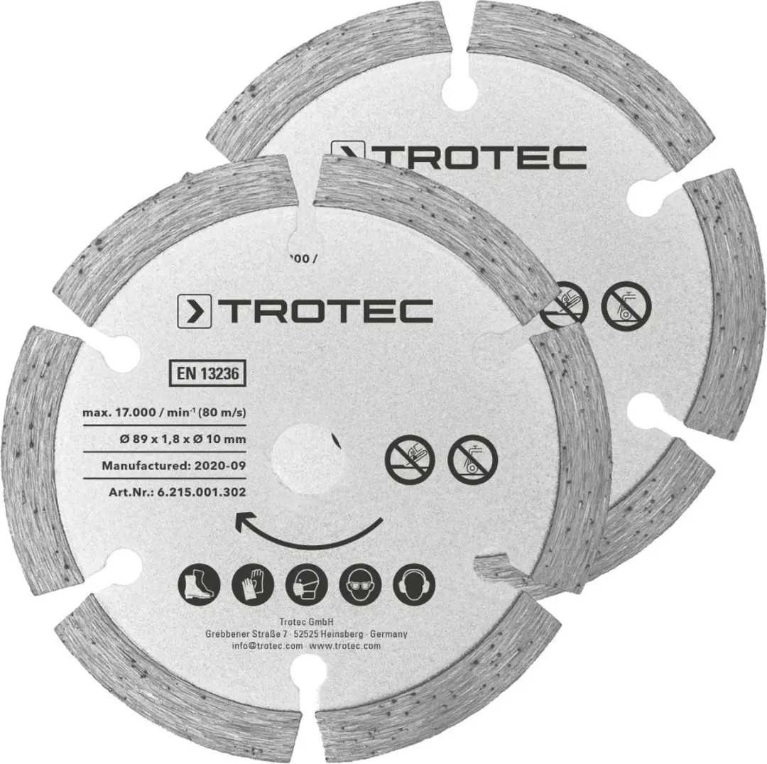 Trotec Diamant Cirkelzaagbladen 2-delig Ø89mm