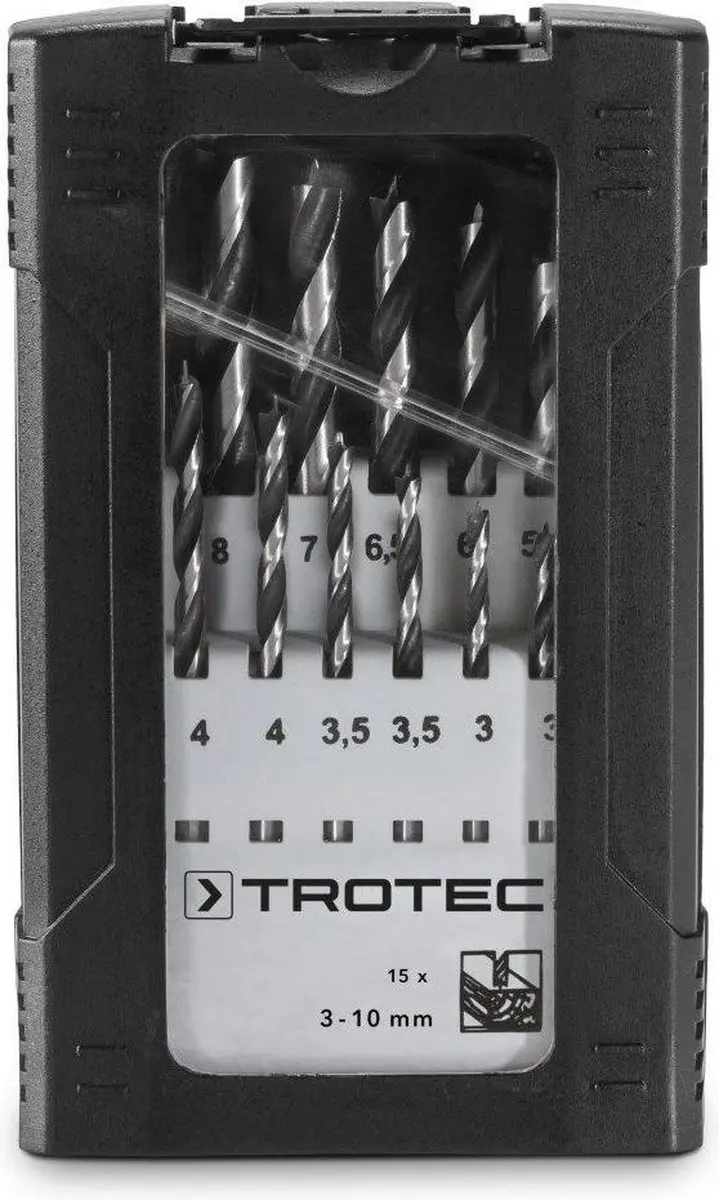 Trotec Hout Boorset 15-delig