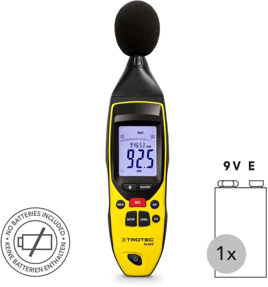 Trotec SL400 Geluidsmeter - Geel/Zwart