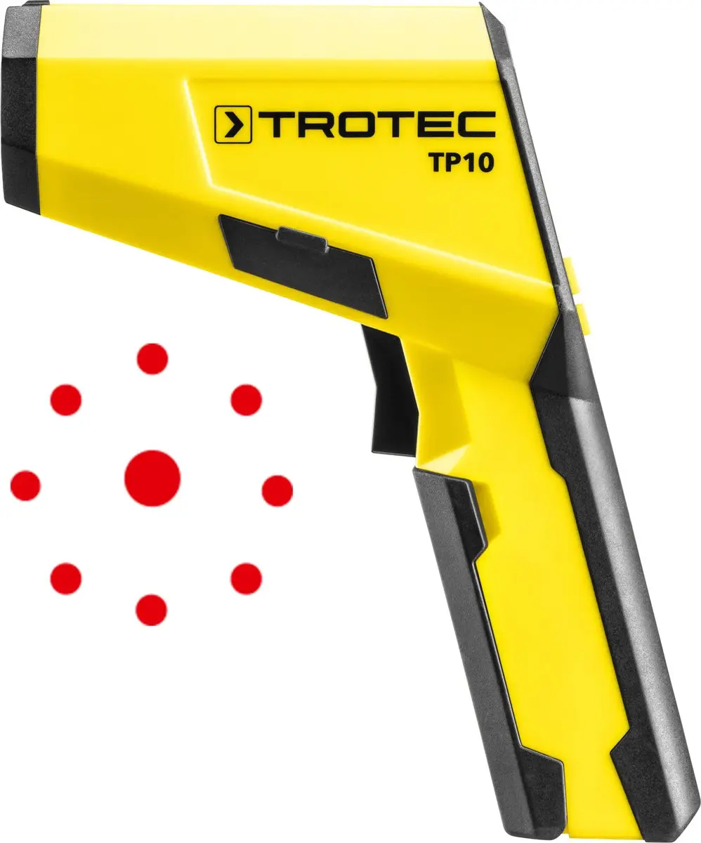 Trotec TP10 Pyrometer - Multipuntlaser - Geel/Zwart