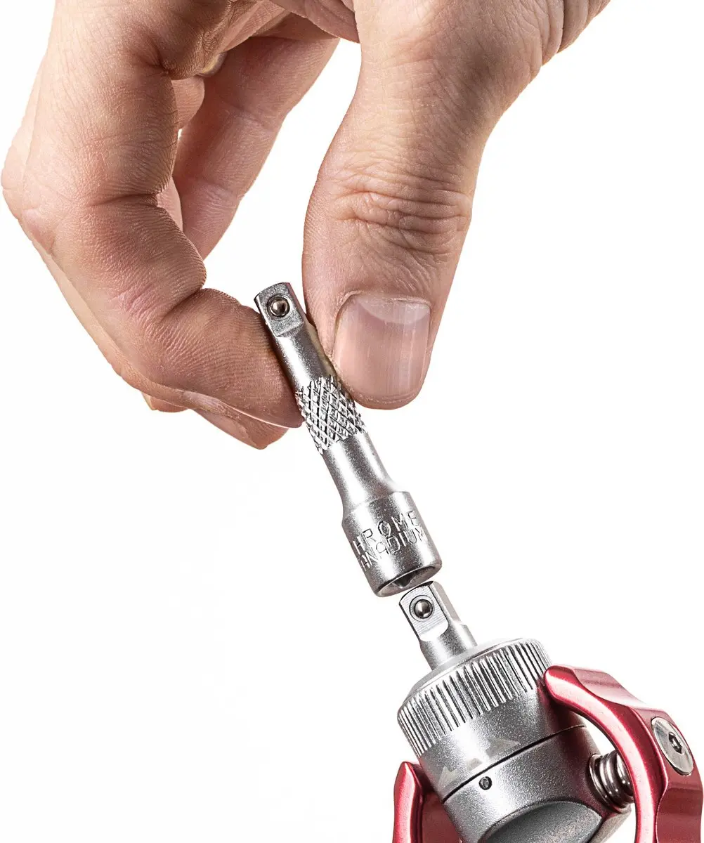 Trotec 40-delige Bit- en Dopsleutelset - Chroom/Rood