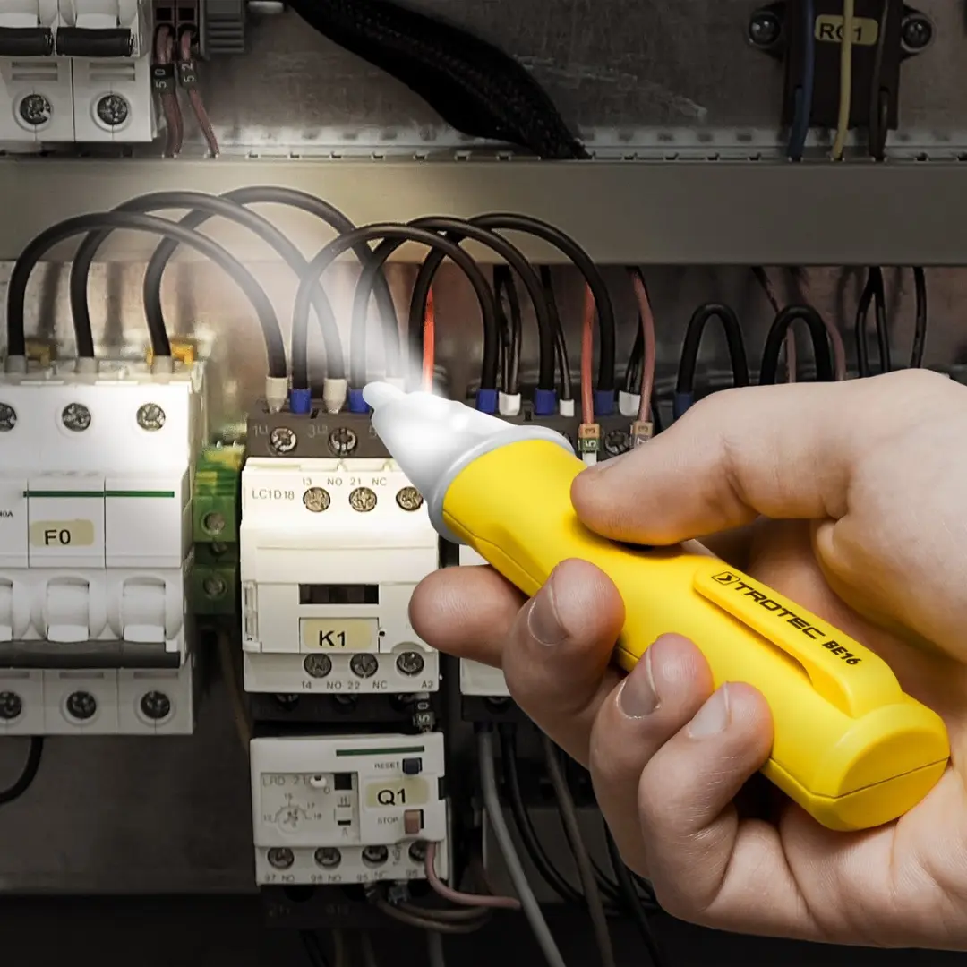 Trotec BE 15 Spanningsdetector - Geel/Zwart