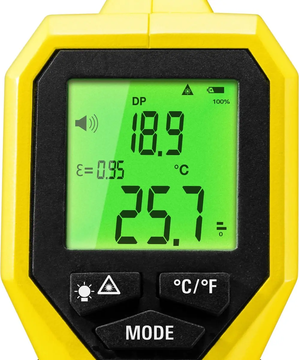 Trotec BP25 Pyrometer Dauwpuntscanner - Geel/Zwart